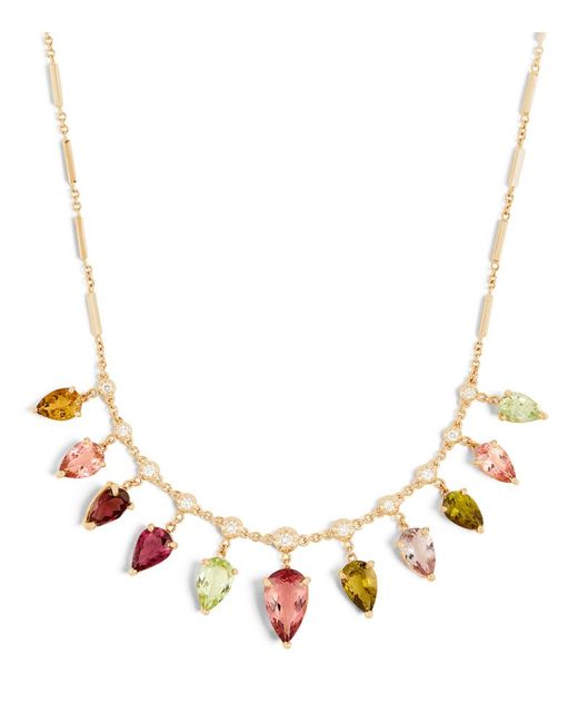 Jacquie Aiche Yellow Diamond and Tourmaline Shaker Necklace