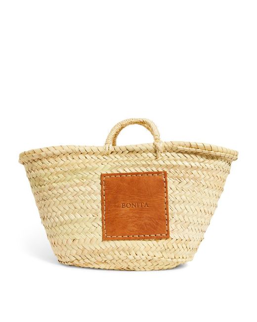 bonita Medium Palm Logo Basket Bag
