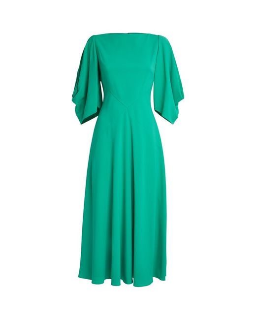 Roksanda Leticia Flare-Sleeve Midi Dress