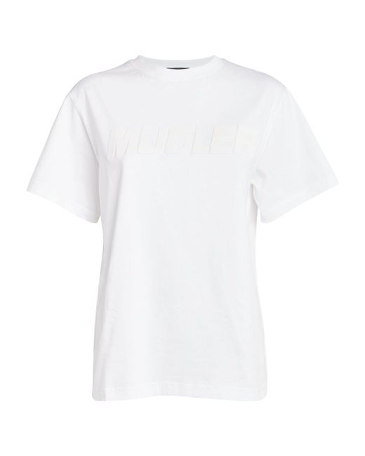 Mugler Logo Print Oversized T-Shirt
