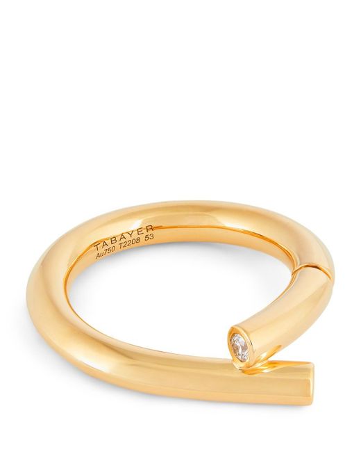 Tabayer Small Yellow and Diamond Oera Ring
