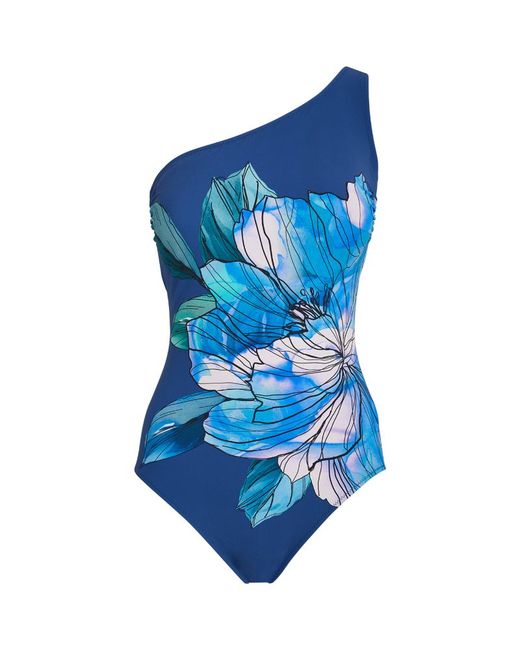 Gottex Floral One-Shoulder Swimsuit