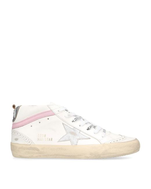 Golden Goose Leather Mid Star Sneakers