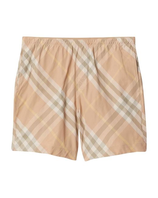 Burberry Check Print Swim Shorts