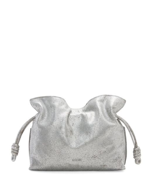 Loewe Mini Metallic Leather Flamenco Clutch Bag