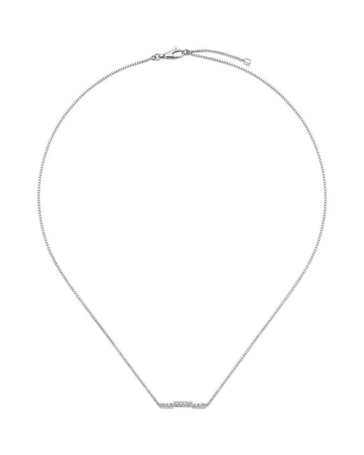 Gucci White Gold and Diamond Link to Love Necklace