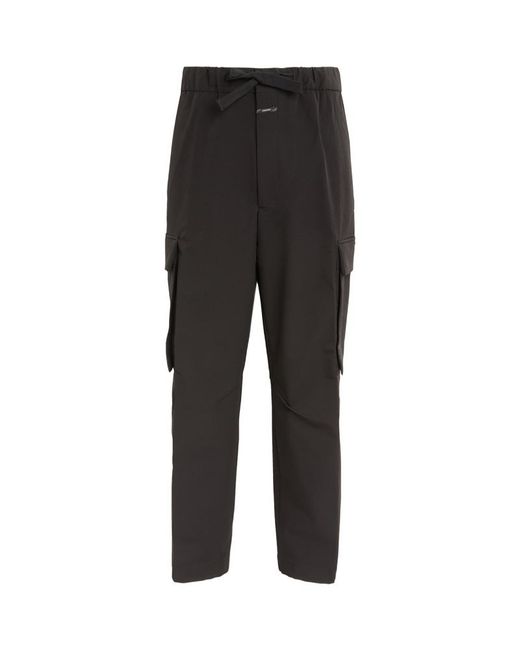 Closed Wide-Leg Cargo Trousers