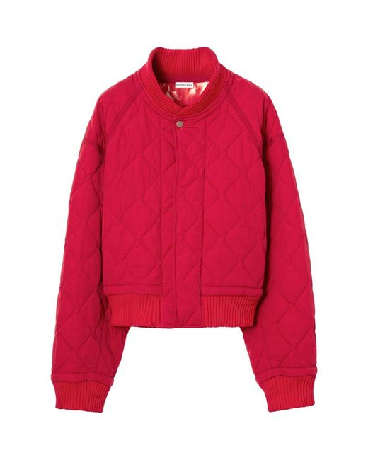 Burberry Nylon Quilted Bomber Jacket
