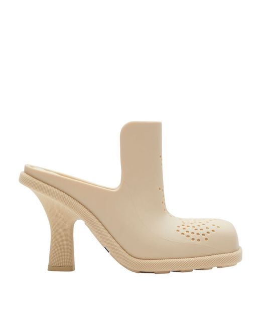 Burberry Rubber Highland Heeled Mules