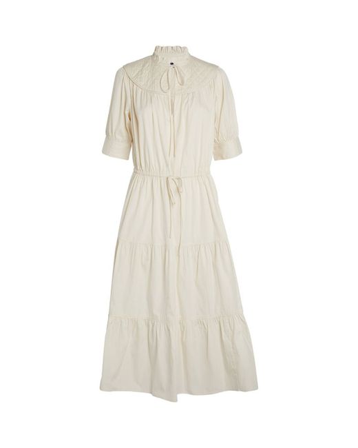 Polo Ralph Lauren Short-Sleeve Gathered Elia Midi Dress