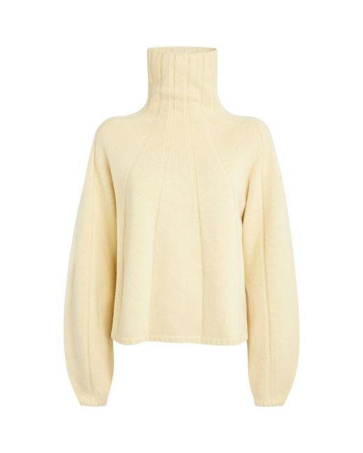 Joseph Soft Wool Cropped High-Neck Sweater