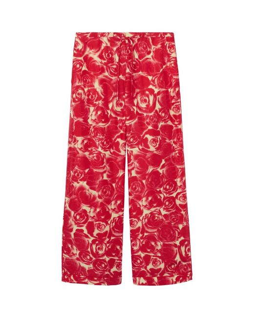 Burberry Silk Rose Trousers