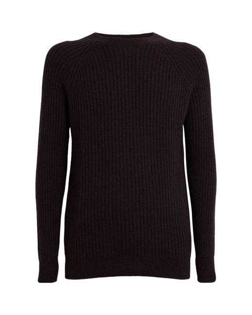 Johnstons of Elgin Ribbed Crew-Neck Sweater
