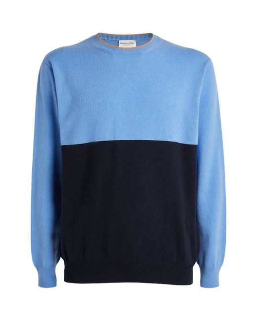 Johnstons of Elgin Cashmere Colour-Block Sweater