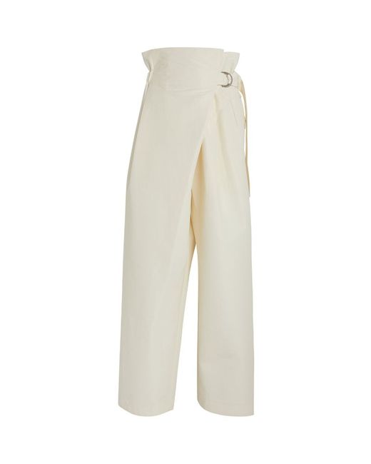 Issey Miyake Wrapped Enfold Wide-Leg Trousers