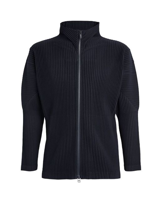 Homme Pliss Issey Miyake Pleated Zip-Up Cardigan