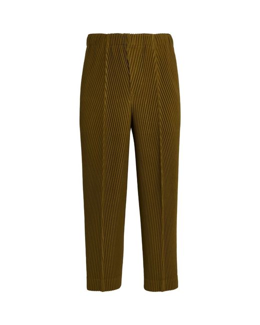 Homme Pliss Issey Miyake Pleated High-Waist Straight Trousers