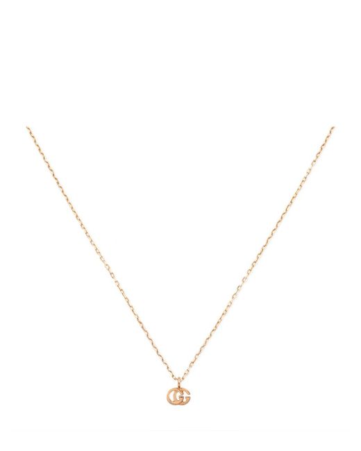 Gucci Rose Gold Double G Necklace