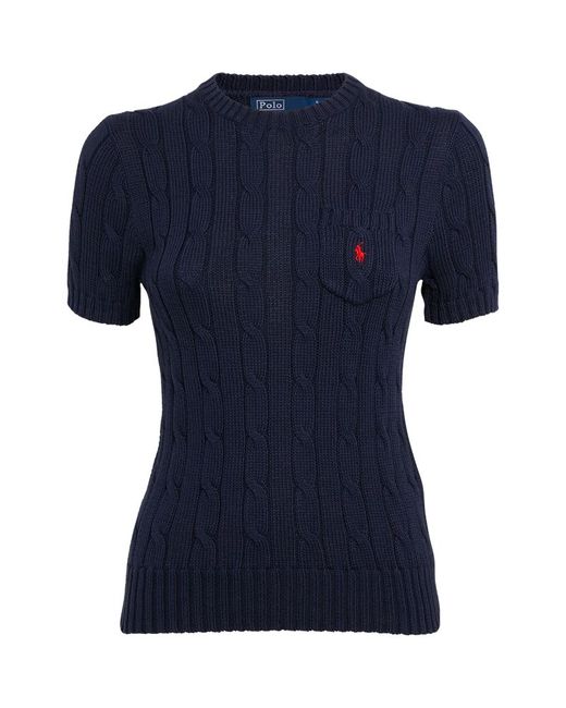Polo Ralph Lauren Cable-Knit Short-Sleeve Sweater