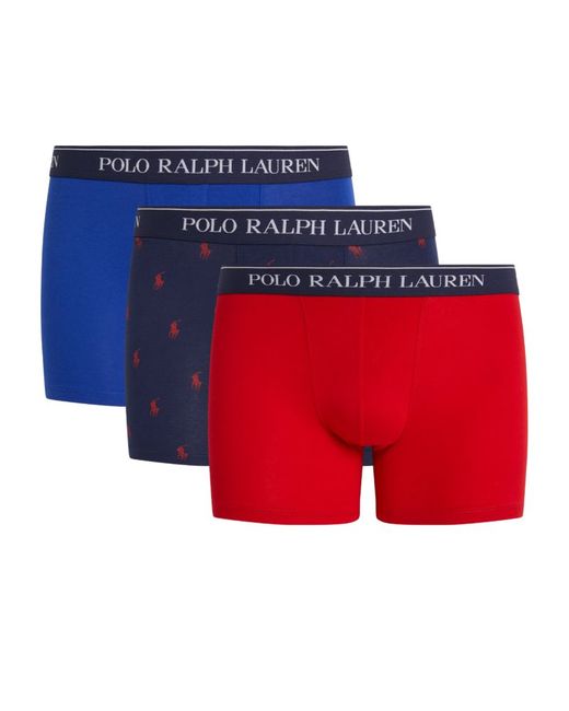 Polo Ralph Lauren Stretch-Cotton Trunks Pack of 3