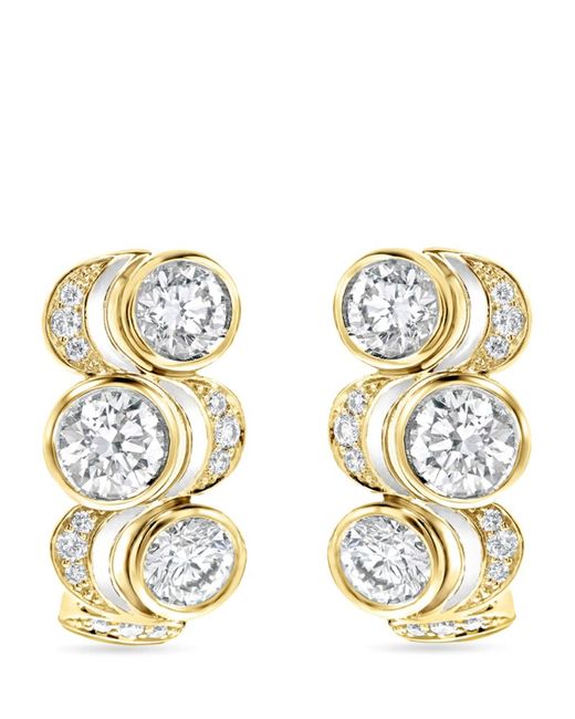 Boodles Yellow and Diamond Over the Moon Earrings