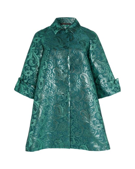 Marina Rinaldi Paisley Print Overcoat