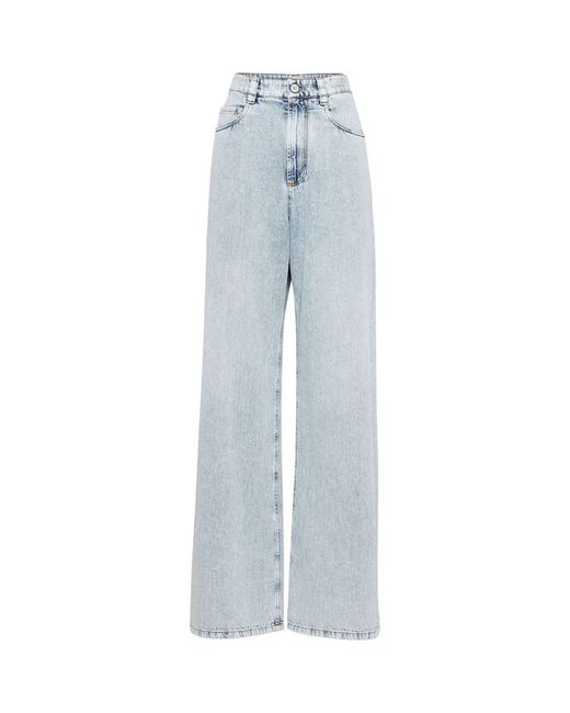 Brunello Cucinelli Relaxed Wide-Leg Jeans