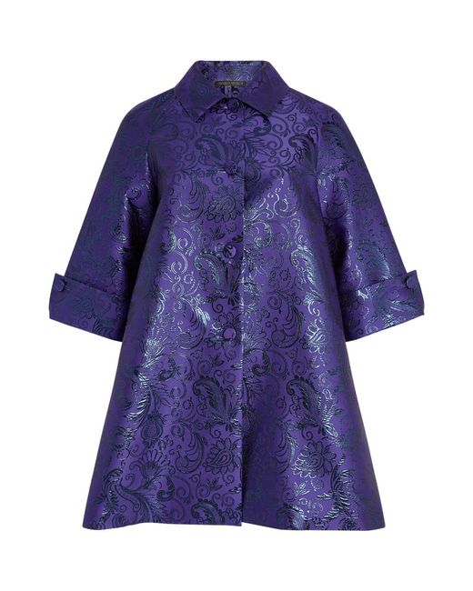 Marina Rinaldi Paisley Print Overcoat