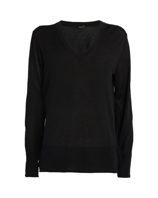 Joseph Merino-Silk V-Neck Sweater