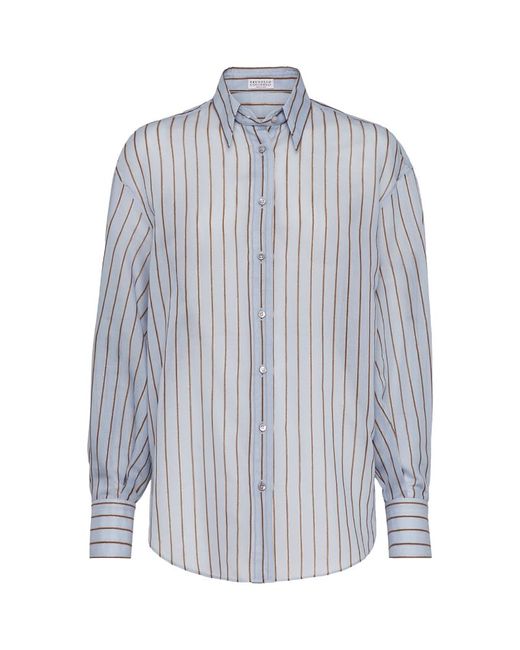 Brunello Cucinelli Cotton Striped Shirt