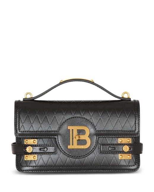 Balmain Leather B-Buzz 24 Top-Handle Bag