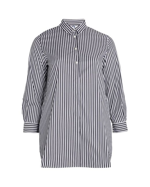 Marina Rinaldi Twill Striped Tunic Shirt