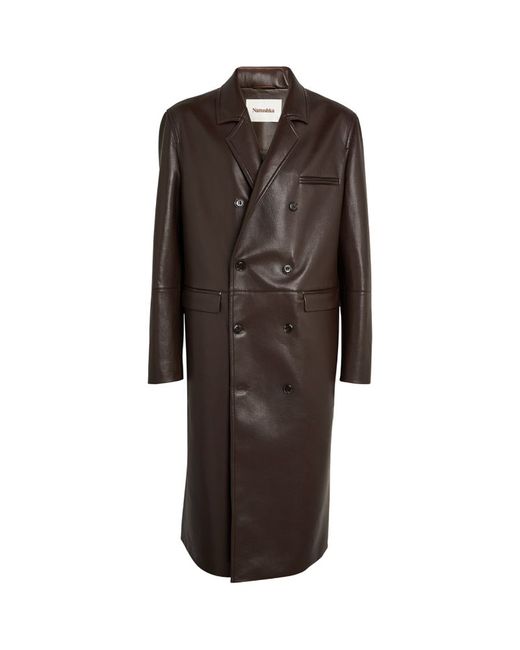 Nanushka Faux Leather Overcoat