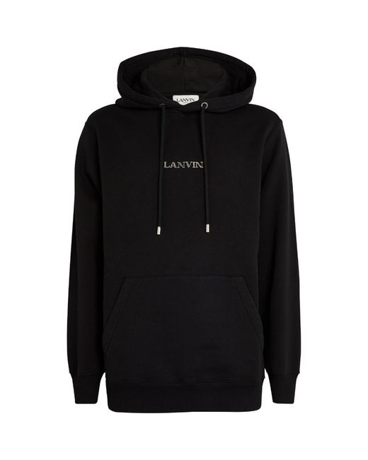 Lanvin Oversized Embroidered Logo Hoodie