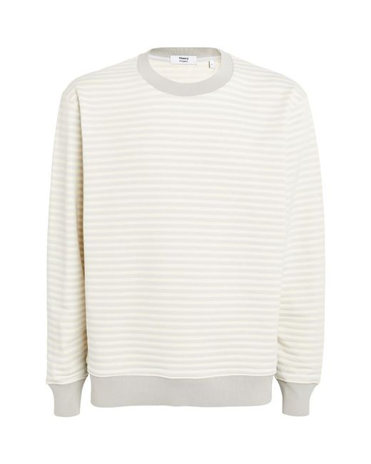 Theory Cotton-Blend Striped Sweatshirt