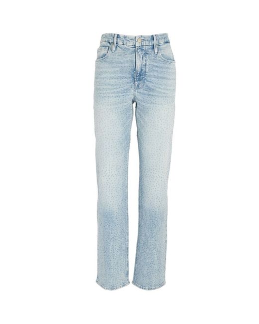 Good American Embellished Icon Straight Jeans