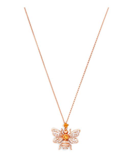 Bee Goddess Diamond And Citrine Queen Bee Necklace