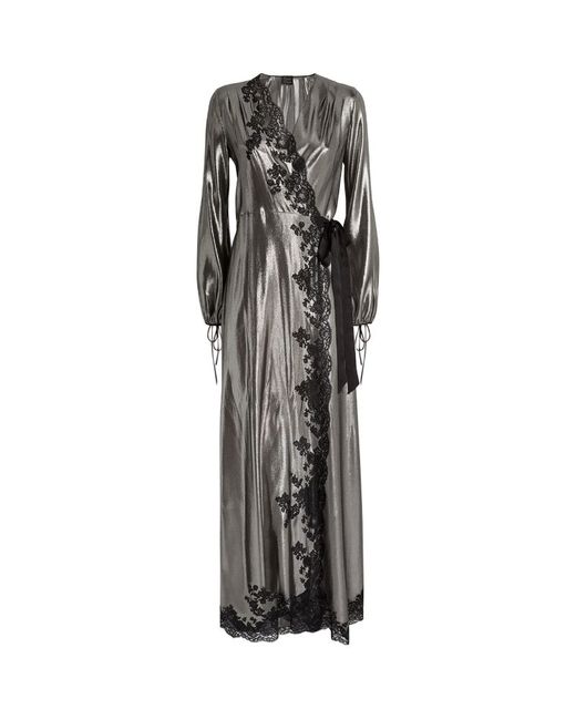 Carine Gilson Silk-Blend Long Robe