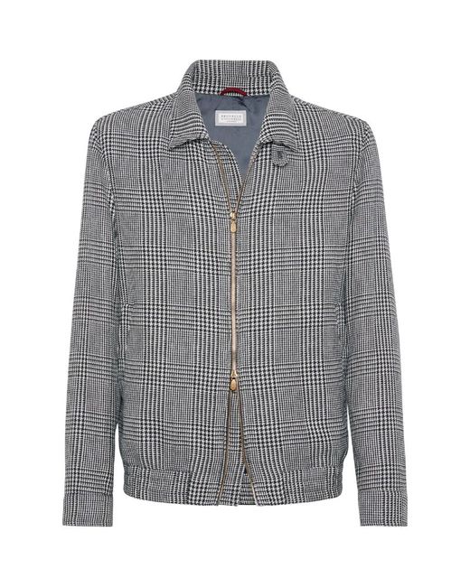 Brunello Cucinelli Prince Of Wales Bomber Jacket