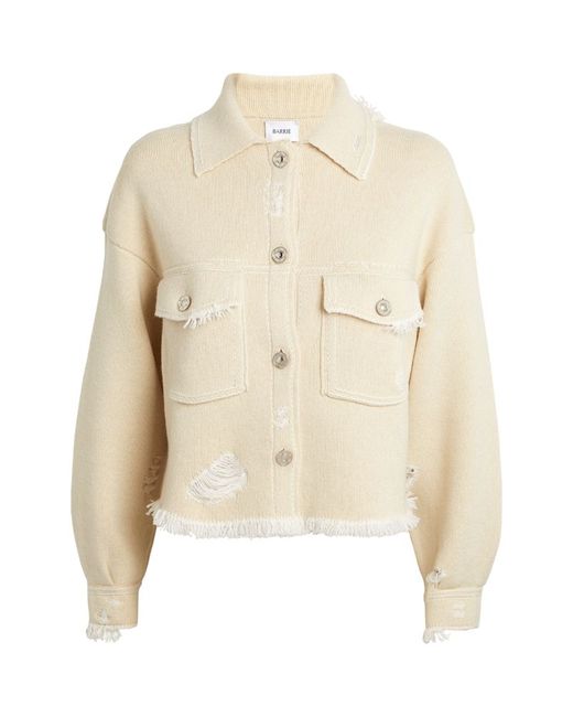 Barrie Cashmere-Cotton Fringe Jacket