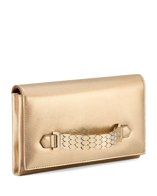 Bvlgari Leather Cocktail Clutch Bag