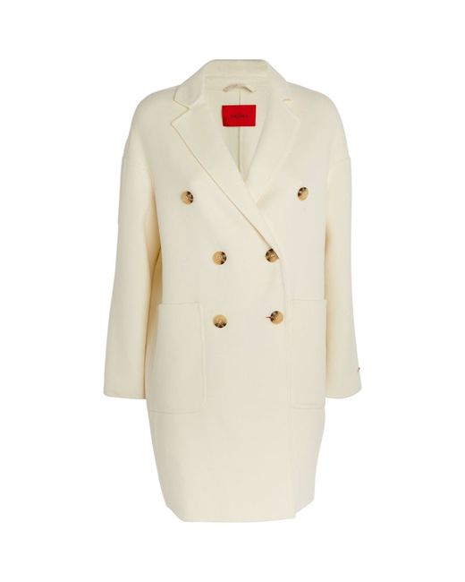 Max & Co . Wool-Blend Double-Layer Coat