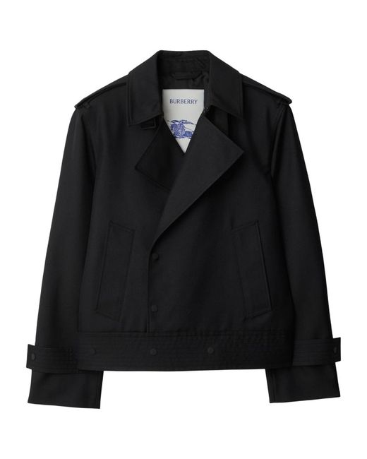 Burberry Silk-Blend Double-Breasted Jacket