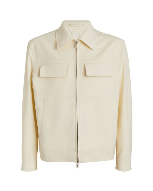 Lardini Wool-Blend Zip-Up Jacket