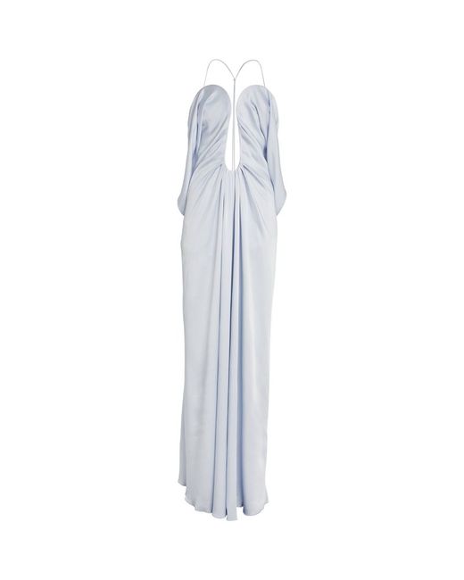 Victoria Beckham Frame-Detail Cut-Out Maxi Dress