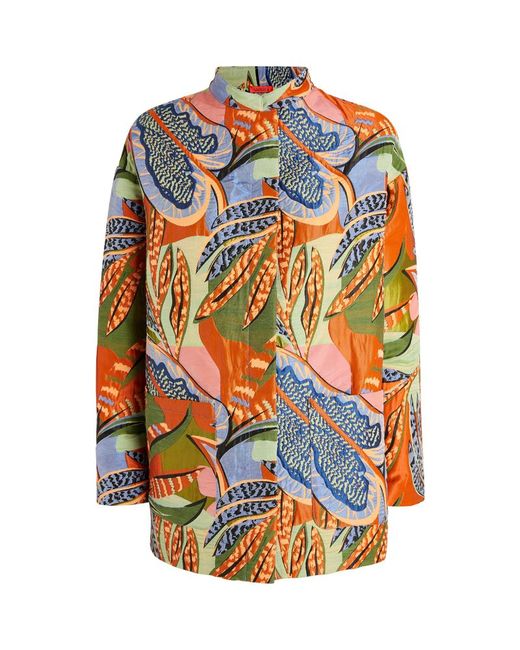 Max & Co . Quilted Tropical Print Jacket