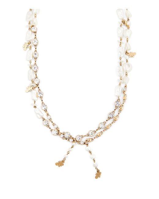 Weekend Max Mara Long Pearlescent-Crystal Necklace
