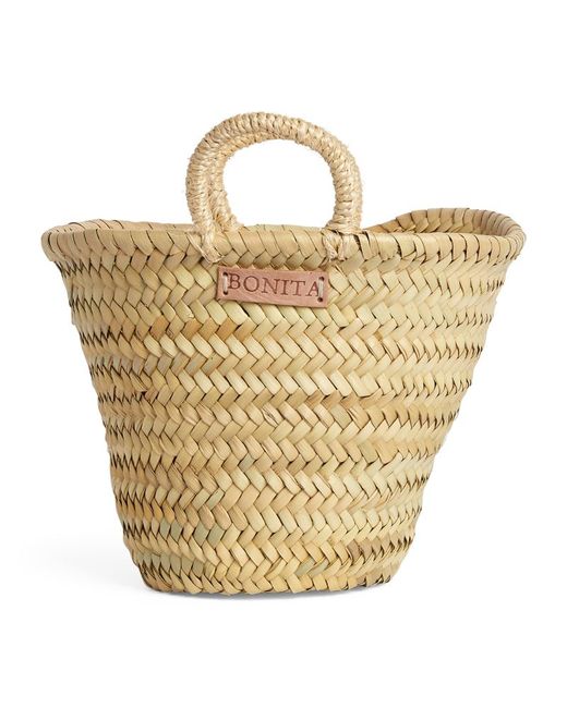 bonita Small Palm Basket Bag