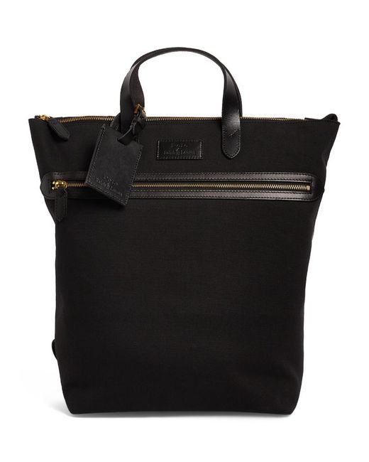 Polo Ralph Lauren Leather-Trim Tote Bag