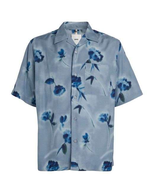 Oamc Short-Sleeve Floral Print Shirt